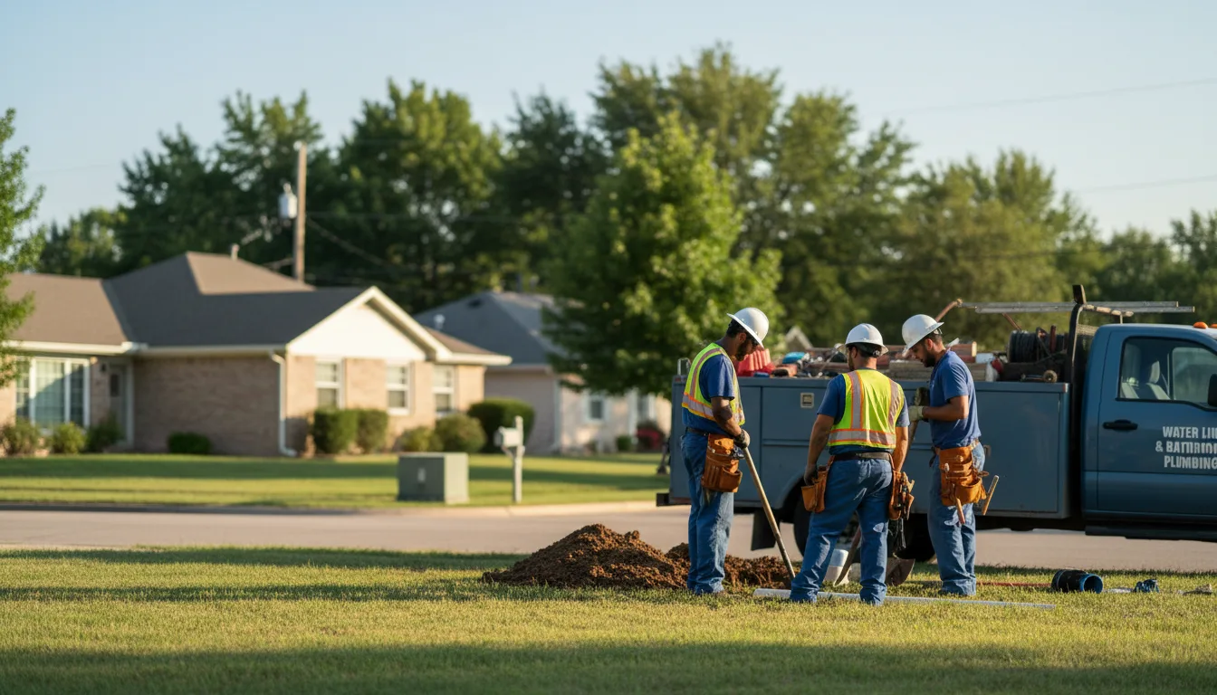 Residential water line and bathroom plumbing service in Belle Rose, LA